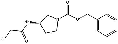 (S)-3-(2-Chloro-acetylaMino)-pyrrolidine-1-carboxylic acid benzyl ester,1354001-37-8,结构式