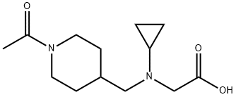 [(1-Acetyl-piperidin-4-ylMethyl)-cyclopropyl-aMino]-acetic acid Structure
