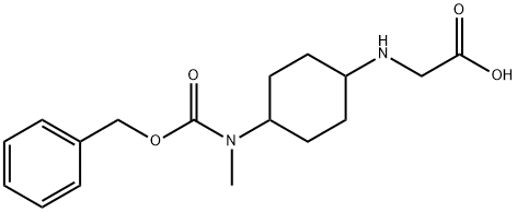 [4-(Benzyloxycarbonyl-Methyl-aMino)-cyclohexylaMino]-acetic acid Struktur