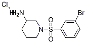 1-(3-BroMo-benzenesulfonyl)-piperidin-3-ylaMine hydrochloride 结构式