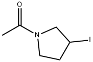 1-(3-碘-吡咯烷-1-基)-乙酮,1353970-99-6,结构式