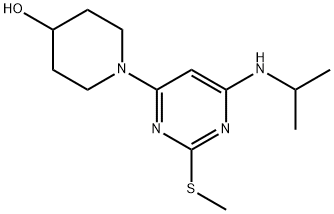 1-(6-IsopropylaMino-2-Methylsulfanyl-pyriMidin-4-yl)-piperidin-4-ol Structure