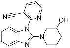 2-(2-(3-hydroxypiperidin-1-yl)-1H-benzo[d]iMidazol-1-yl)nicotinonitrile 化学構造式