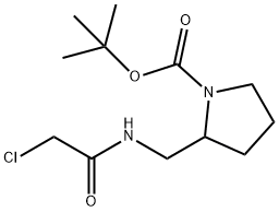 2-[(2-Chloro-acetylaMino)-Methyl]-pyrrolidine-1-carboxylic acid tert-butyl ester 化学構造式