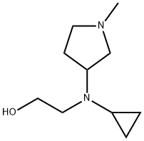 2-[Cyclopropyl-(1-Methyl-pyrrolidin-3-yl)-aMino]-ethanol 化学構造式