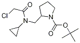 2-{[(2-Chloro-acetyl)-cyclopropyl-aMino]-Methyl}-pyrrolidine-1-carboxylic acid tert-butyl ester 化学構造式
