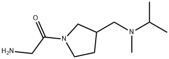 2-AMino-1-{3-[(isopropyl-Methyl-aMino)-Methyl]-pyrrolidin-1-yl}-ethanone 结构式