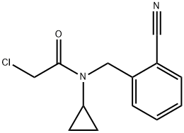 2-Chloro-N-(2-cyano-benzyl)-N-cyclopropyl-acetaMide 结构式