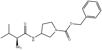 3-((S)-2-AMino-3-Methyl-butyrylaMino)-pyrrolidine-1-carboxylic acid benzyl ester Struktur