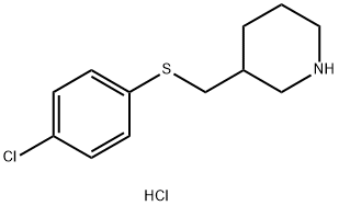 3-(4-Chloro-phenylsulfanylMethyl)-piperidine
hydrochloride Struktur
