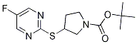 3-(5-Fluoro-pyriMidin-2-ylsulfanyl)
-pyrrolidine-1-carboxylic acid tert
-butyl ester,,结构式