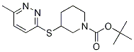 3-(6-Methyl-pyridazin-3-ylsulfanyl)
-piperidine-1-carboxylic acid tert-
butyl ester,,结构式