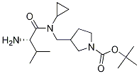3-{[((S)-2-AMino-3-Methyl-butyryl)-cyclopropyl-aMino]-Methyl}-pyrrolidine-1-carboxylic acid tert-butyl ester Structure
