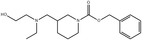 3-{[Ethyl-(2-hydroxy-ethyl)-aMino]-Methyl}-piperidine-1-carboxylic acid benzyl ester 结构式