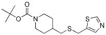 4-(Thiazol-5-ylMethylsulfanylMethyl
)-piperidine-1-carboxylic acid tert
-butyl ester,,结构式