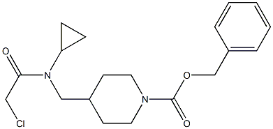 4-{[(2-Chloro-acetyl)-cyclopropyl-aMino]-Methyl}-piperidine-1-carboxylic acid benzyl ester 化学構造式