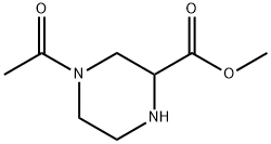 4-Acetyl-piperazine-2-carboxylic acid Methyl ester Structure