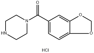 Benzo[1,3]dioxol-5-yl-piperazin-1-yl-Methanone hydrochloride Struktur