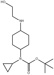 Cyclopropyl-[4-(2-hydroxy-ethylaMino)-cyclohexyl]-carbaMic acid tert-butyl ester Structure