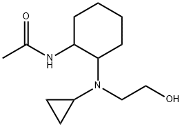 N-{2-[Cyclopropyl-(2-hydroxy-ethyl)-aMino]-cyclohexyl}-acetaMide Struktur