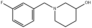1-(3-fluorobenzyl)piperidin-3-ol 化学構造式
