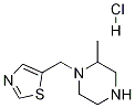 2-Methyl-1-thiazol-5-ylmethyl-piperazine hydrochloride Structure