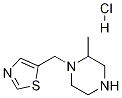 2-Methyl-1-thiazol-5-ylmethyl-piperazine hydrochloride 结构式