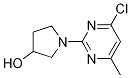 1-(4-氯-6-甲基-嘧啶-2-基)-吡咯烷-3-醇, 1261234-29-0, 结构式