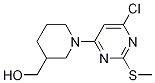 [1-(6-Chloro-2-methylsulfanyl-pyrimidin-4-yl)-piperidin-3-yl]-methanol Struktur
