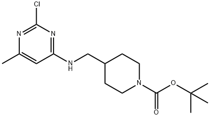 4-[(2-Chloro-6-methyl-pyrimidin-4-ylamino)-methyl]-piperidine-1-carboxylic acid tert-butyl ester|4-[(2-氯-6-甲基-嘧啶-4-基氨基)-甲基]-哌啶-1-羧酸叔丁基酯