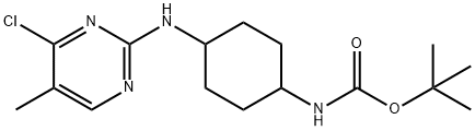 [4-(4-Chloro-5-methyl-pyrimidin-2-ylamino)-cyclohexyl]-carbamic acid tert-butyl ester Structure