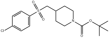 4-(4-Chloro-benzenesulfonylmethyl)-piperidine-1-carboxylic acid tert-butyl ester Structure