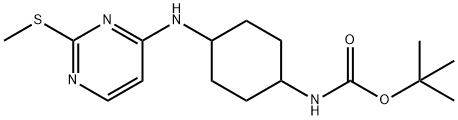 [4-(2-甲基硫基-嘧啶-4-基氨基)-环己基]-氨基甲酸叔丁酯 结构式