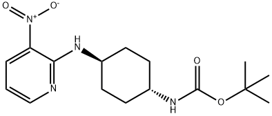 (1R,4R)-[4-(3-Nitro-pyridin-2-ylaMino)-cyclohexyl]-carbaMic acid tert-butyl ester Structure