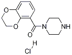 (2,3-Dihydro-benzo[1,4]dioxin-5-yl)-piperazin-1-yl-Methanone hydrochloride Struktur