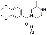 (2,3-二氢-苯并[1,4]二氧杂环己烯-6-基)-(3-甲基-哌嗪-1-基)-甲酮盐酸盐,1353958-43-6,结构式