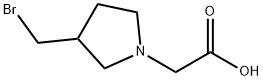 (3-BroMoMethyl-pyrrolidin-1-yl)-acetic acid Struktur