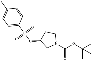 (R)-3-(Toluene-4-sulfonyloxy)-pyrrolidine-1-carboxylic acid tert-butyl ester Structure