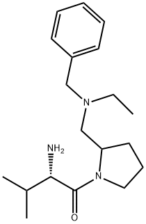 (S)-2-AMino-1-{2-[(benzyl-ethyl-aMino)-Methyl]-pyrrolidin-1-yl}-3-Methyl-butan-1-one Struktur