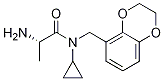 (S)-2-AMino-N-cyclopropyl-N-(2,3-dihydro-benzo[1,4]dioxin-5-ylMethyl)-propionaMide,,结构式
