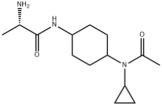 (S)-N-[4-(Acetyl-cyclopropyl-aMino)-cyclohexyl]-2-aMino-propionaMide 化学構造式