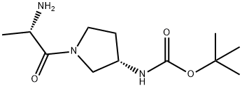 [(S)-1-((S)-2-AMino-propionyl)-pyrrolidin-3-yl]-carbaMic acid tert-butyl ester 结构式