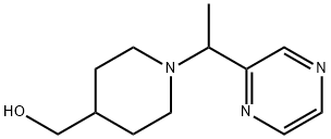 [1-(1-吡嗪-2-基-乙基)-哌啶-4-基]-甲醇,1289384-63-9,结构式