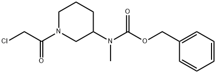 [1-(2-Chloro-acetyl)-piperidin-3-ylMethyl]-carbaMic acid benzyl ester 化学構造式