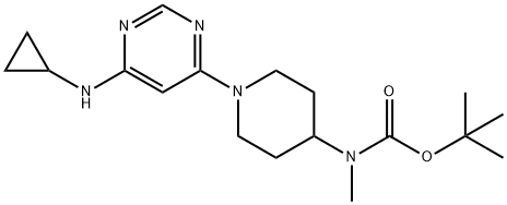 [1-(6-CyclopropylaMino-pyriMidin-4-yl)-piperidin-4-yl]-Methyl-carbaMic acid tert-butyl ester Structure