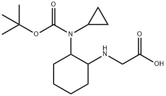 [2-(tert-Butoxycarbonyl-cyclopropyl-aMino)-cyclohexylaMino]-acetic acid 化学構造式