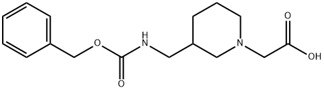 [3-(BenzyloxycarbonylaMino-Methyl)-piperidin-1-yl]-acetic acid,1353966-86-5,结构式