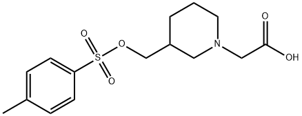 [3-(Toluene-4-sulfonyloxyMethyl)-piperidin-1-yl]-acetic acid,1353980-02-5,结构式