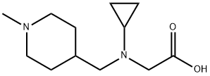 [Cyclopropyl-(1-Methyl-piperidin-4-ylMethyl)-aMino]-acetic acid,1353961-57-5,结构式