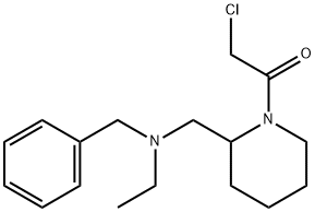 1-{2-[(Benzyl-ethyl-aMino)-Methyl]-piperidin-1-yl}-2-chloro-ethanone 化学構造式